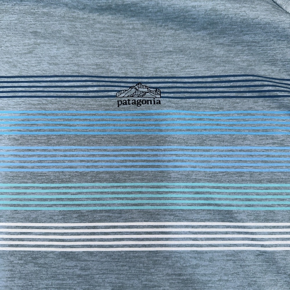 Patagonia Capilene Cool Daily Graphic Shirt Mens Sz S Blue Long Sleeve Hiking - Picture 8 of 8